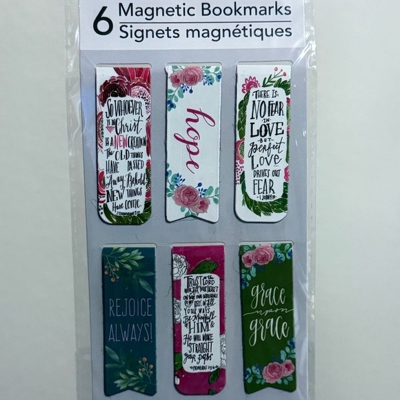📚 Floral and Inspirational Magnetic Bookmarks 📚🤓 - Picture 3 of 4